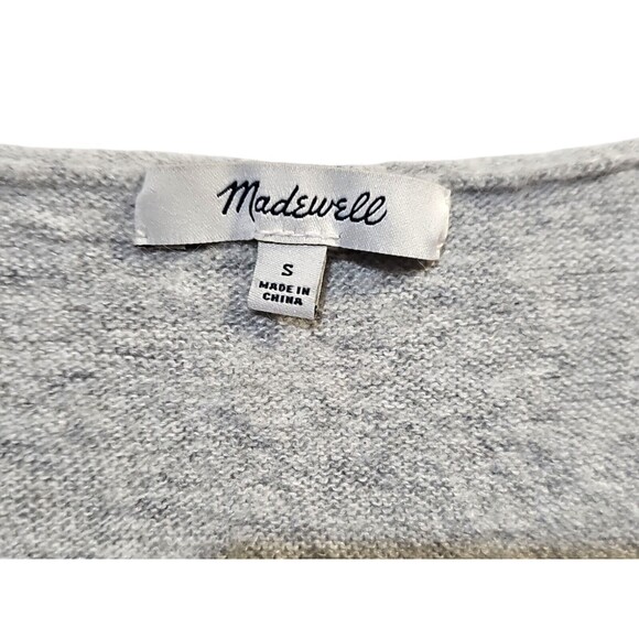 Madewell Merino Wool Blend Sweater Size Small Scoop Neck Drop Shoulder Alpaca - Picture 4 of 5